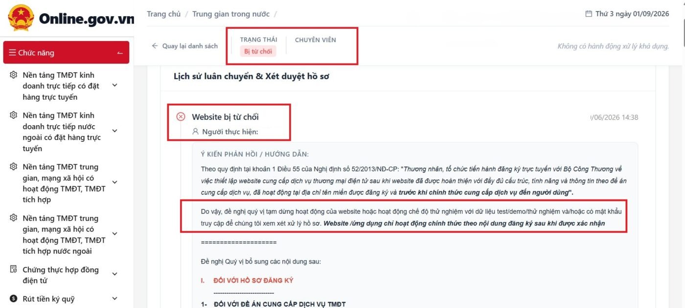 Website /ứng dụng chỉ hoạt động chính thức theo nội dung đăng ký sau khi được xác nhận.