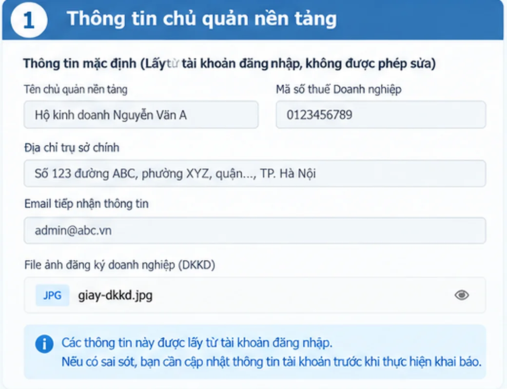 Ảnh minh họa Thông tin chủ quản