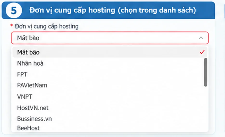 Ảnh minh họa Thông tin đơn vị cung cấp hosting