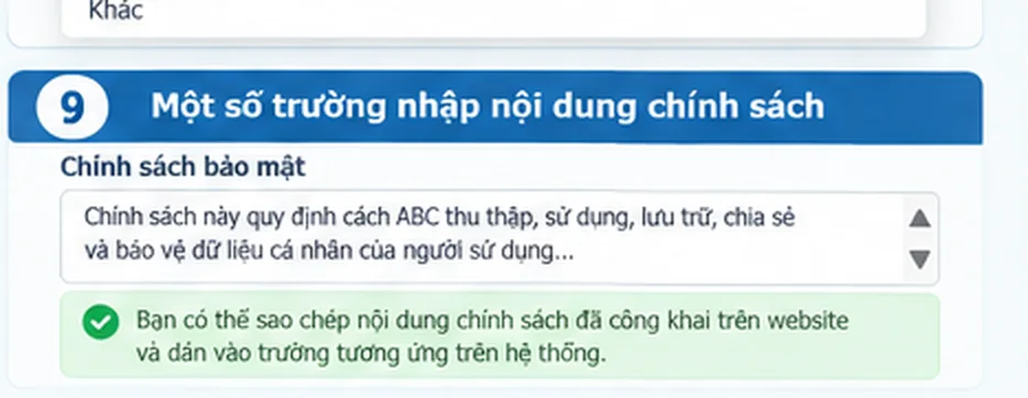 Ảnh minh họa thông tin các chính sách