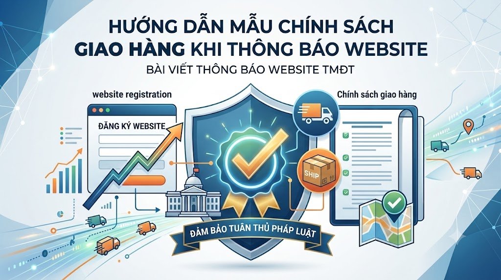 Hướng dẫn mẫu Chính sách giao hàng khi thông báo website