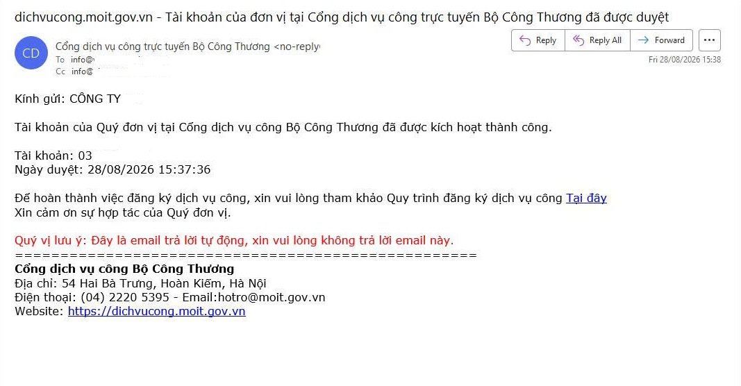 tài khoản của bạn sẽ được phê duyệt
