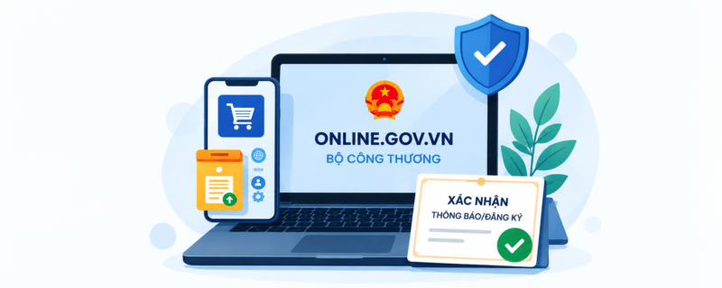 Thông báo và đăng ký nền tảng thương mại điện tử với Bộ Công Thương