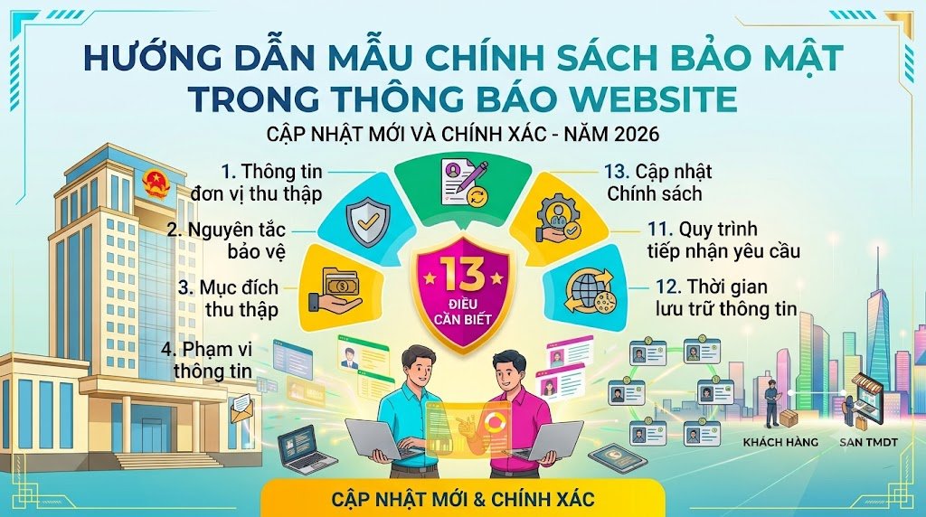 Hướng dẫn mẫu Chính sách bảo mật trong thông báo website