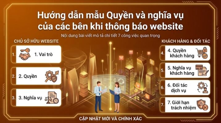 Hướng dẫn mẫu Quyền và nghĩa vụ của các bên khi thông báo website