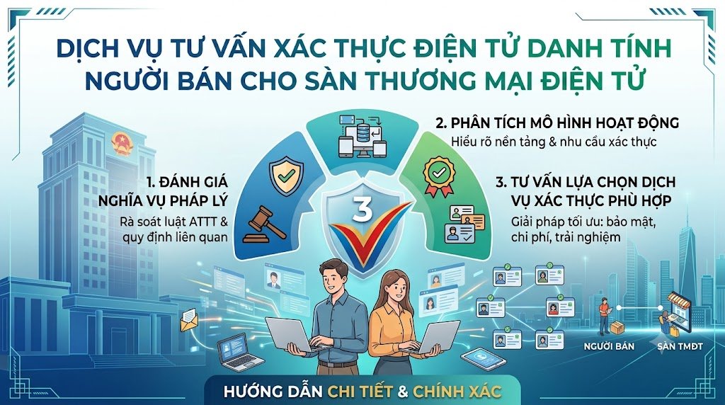 Dịch vụ tư vấn xác thực điện tử danh tính người bán cho sàn thương mại điện tử