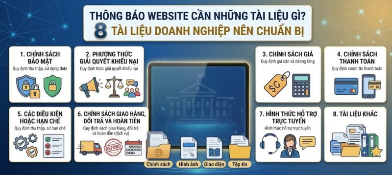 Thông báo website cần những tài liệu gì? 8 tài liệu doanh nghiệp nên chuẩn bị