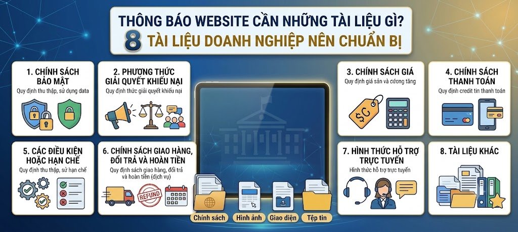 Thông báo website cần những tài liệu gì? 8 tài liệu doanh nghiệp nên chuẩn bị