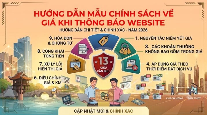 Hướng dẫn mẫu Chính sách về giá khi thông báo website
