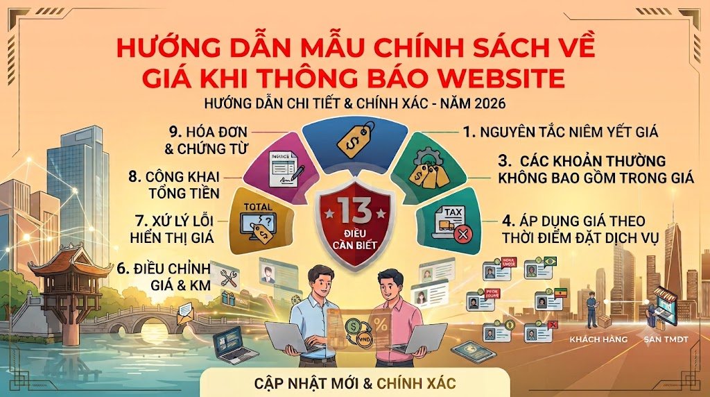 Hướng dẫn mẫu Chính sách về giá khi thông báo website