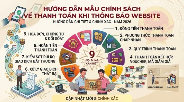 Hướng dẫn mẫu Chính sách về thanh toán khi thông báo website