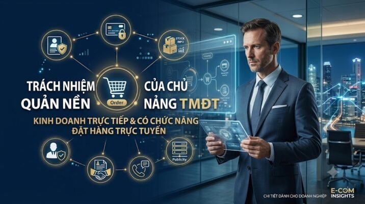 Trách nhiệm của chủ quản nền tảng thương mại điện tử kinh doanh trực tiếp có chức năng đặt hàng trực tuyến