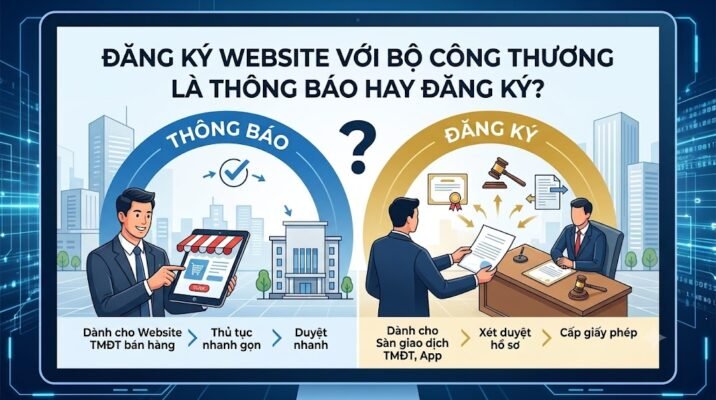 Đăng ký website với Bộ Công Thương là thông báo hay đăng ký?