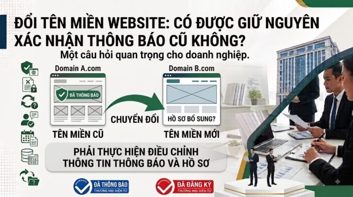 Đổi tên miền website: Có được giữ nguyên xác nhận thông báo cũ không?