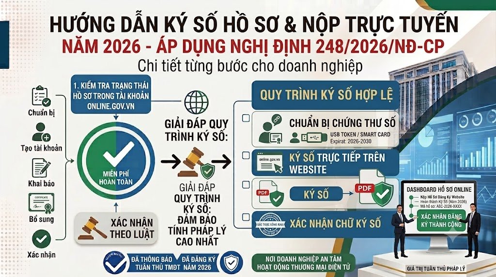 Hướng dẫn ký số hồ sơ thông báo và đăng ký website với Bộ Công Thương năm 2026