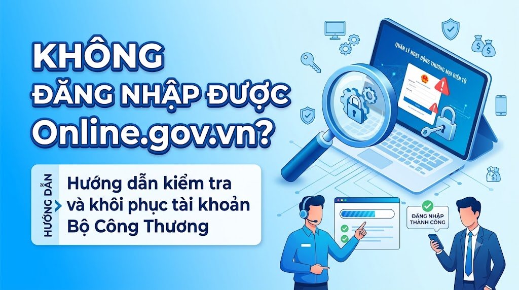 Không đăng nhập được Online.gov.vn? Hướng dẫn kiểm tra và khôi phục tài khoản Bộ Công Thương