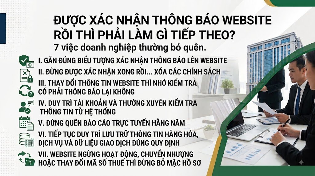 Được xác nhận thông báo website rồi thì phải làm gì tiếp theo? 7 việc doanh nghiệp thường bỏ quên