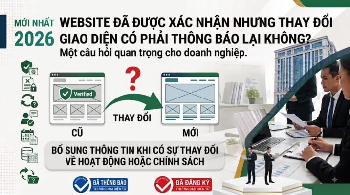 Website đã được xác nhận nhưng thay đổi giao diện có phải thông báo lại không?