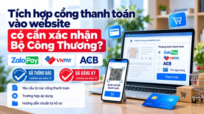 Tích hợp cổng thanh toán vào website có cần xác nhận Bộ Công Thương?